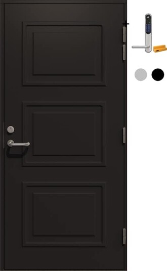 Ytterdør Gilje Dirdal Dekor Tett med Yale Doorman Classic Home