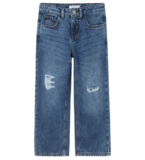 Name It Nkfrose Hw Wide Jeans Destr 1411 Be Noos Blue 152