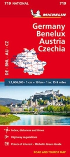 Germany, Benelux, Austria, Czech Republic - Michelin National Map 719 Germany, Benelux, Austria, Czech Republic - Michelin National Map 719
