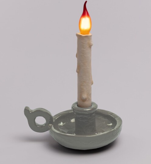 Bordlampe SELETTI Grimm Bugia dimmbar Grå Stue Plast Design 40.5 Grå