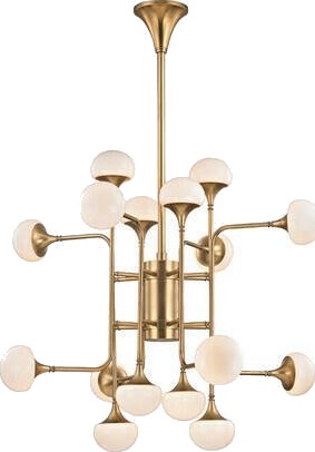 Fleming vegglampe antikk messing