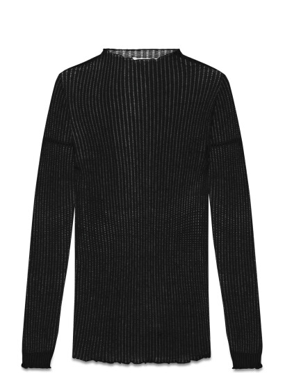 Rosemunde Rwbelize Silk Ls  T-Neck T-Shirt - Black - XL