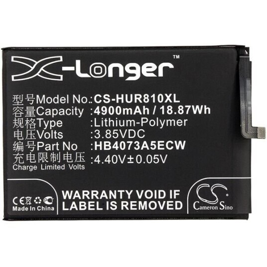 Huawei ARE-AL00 batteri (4900 mAh 3.85 V, Sort)