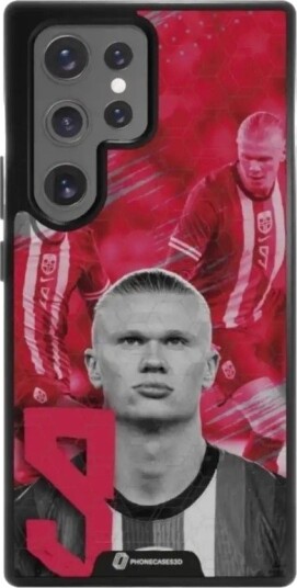 Phonecases3D Samsung Galaxy S25 Ultra Norges Fotballforbund Haaland 3D mobildeksel, svart