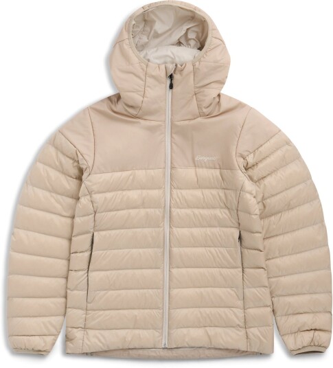 Bergans Women´s Lom Light Down Hood Jacket Beige S Bergans Women´s Lom Light Down Hood Jacket Beige S