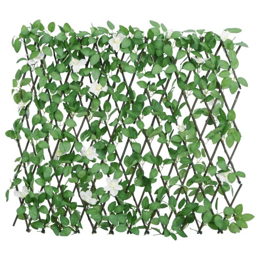 Utvidbart espalier med kunstig eføy grønn 5 stk 186x30 cm