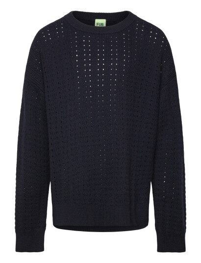 FUB Structure Sweater Navy 90 FUB Structure Sweater Navy 90