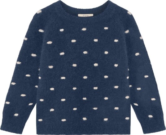 Fliink Star Alpaca Polka Pullover   INSIGNIA BLUE / SANDSHELL   1 1.5Y(85 cm)