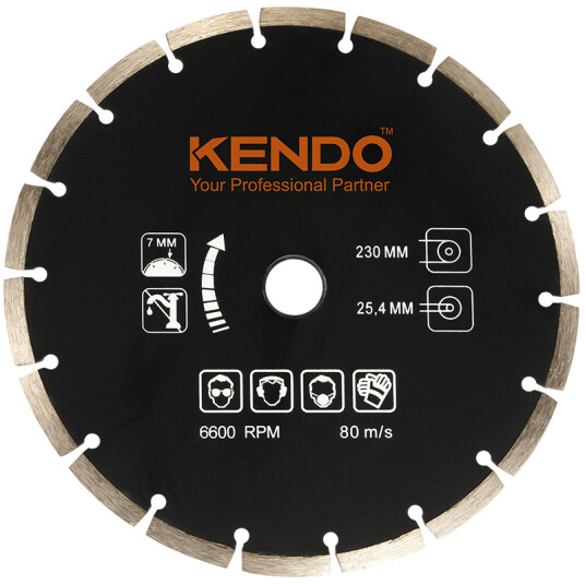 KENDO DIAMANTBLAD SEGMENTERT Ø230X16/22,5/25,4