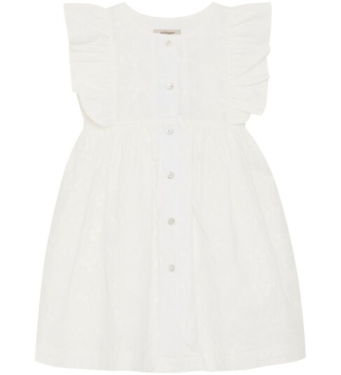 Huttelihut Dress Ss Embroidery White 122