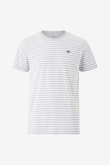 Gant Pysjamas t skjorte Shield Stripe Pajama T shirt Grå