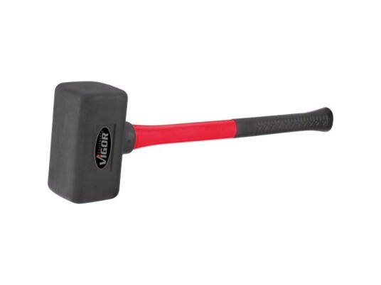 Vigor V2235, Murerhammer, Gummi, Rød, 49 Cm, 2,5 Kg Vigor V2235, Murerhammer, Gummi, Rød, 49 Cm, 2,5 Kg