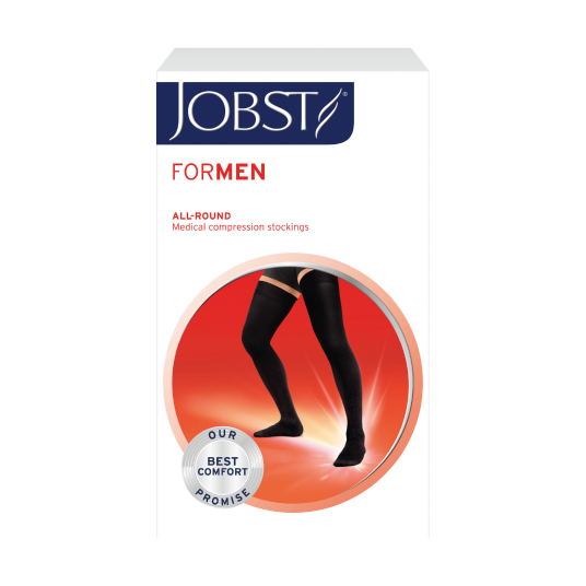 JOBST For Men Lårstrømpe Klasse1 Medium sort 1 par JOBST For Men Lårstrømpe Klasse1 Medium sort 1 par