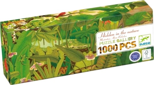 Djeco Puslespill 1000 Brikker 97x33 cm Naturens hemmelighe Djeco OneSize Puslespill Grønn