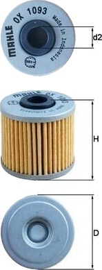Oljefilter MAHLE ORIGINAL OX 1093