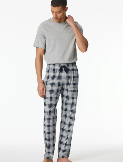 Schiesser Long Pants - Blue - L
