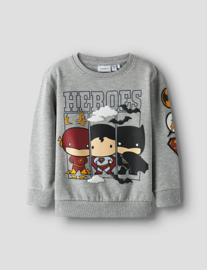 Name It Nmmosmus Batman Nreg Sweat Bru Wab Grey 104