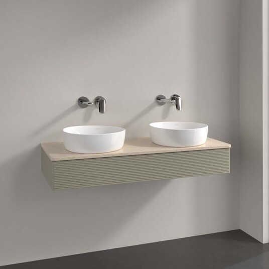 Villeroy & Boch Antao Servantskap med 1 skuff 120x50x19 cm u/lys Steingrå/Crème Villeroy & Boch Antao Servantskap med 1 skuff 120x50x19 cm u/lys Steingrå/Crème