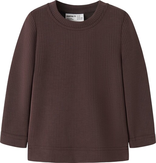 Name It Genser Rib NmfNoleo Chocolate Plum Name It 1½ år (86) Genser Brun