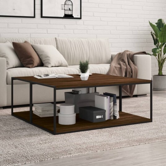 Vegghyller 4 stk brun eik 100x50x1,5 cm konstruert tre 8721012209695