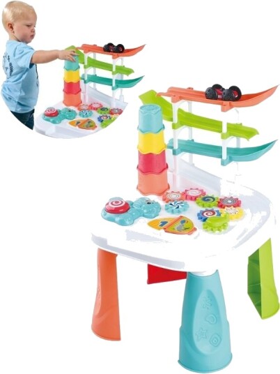 Playgo 5i1 aktivitetsbord med bevegelige deler og tilbehør