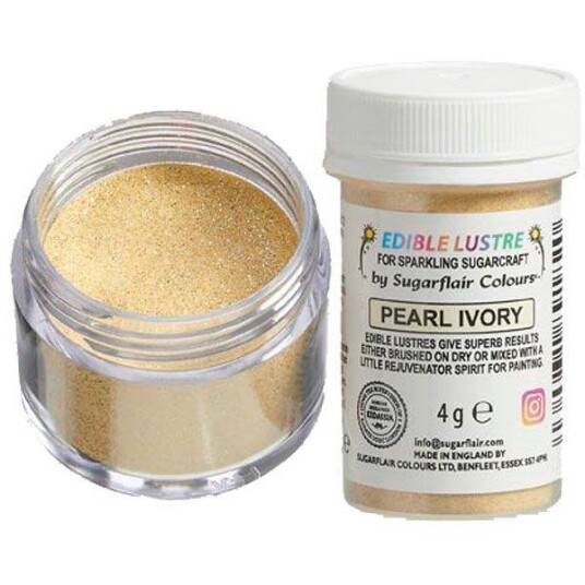 Sugarflair Spiselig Glitter Pearl Ivory 2g 