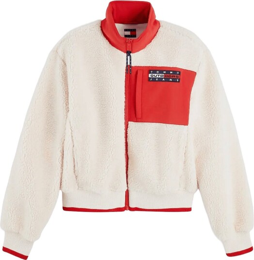 Tommy Jeans Tjw Outdoors Fleece Zip Jacket Cream L