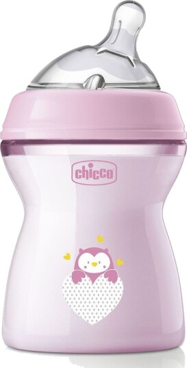 Chicco NaturalFeeling Tåteflaske 250ml Fra 2 Måneder Rosa Chicco NaturalFeeling Tåteflaske 250ml Fra 2 Måneder Rosa