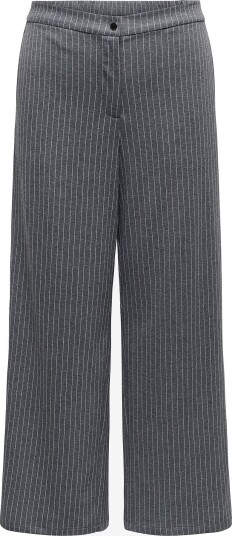 Only Carmakoma   Bukser Carmel Stripe Button Pant Pnt   Grå