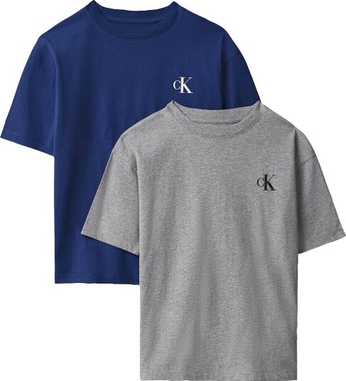 Calvin Klein 2 Pack Monogram Top Ss   Grey   152