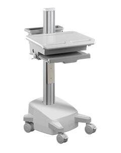 Multibrackets M Universal Workstation Cart NB / UPS vogn - for bærbar / tastatur / mus / strekkodeskanner / CPU - hvit, sølv