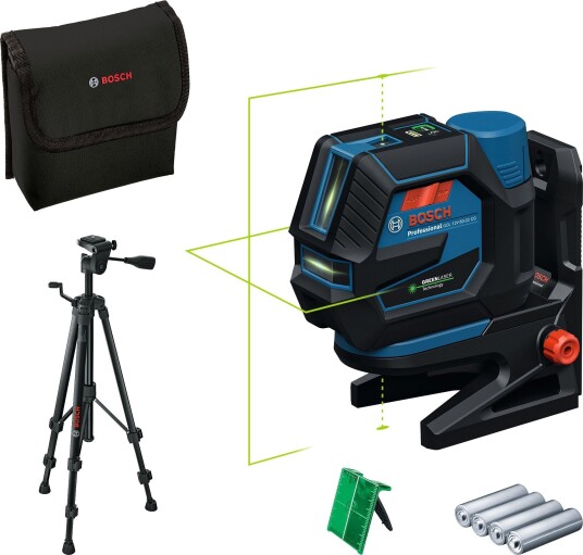 Bosch Gcl 12 v-50-22 Cg Kombilaser Grønn, Med Batterier Og Roterende Feste