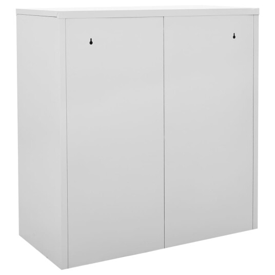 vidaXL Oppbevaringsskap 2 stk lysegrå 90x45x92,5 cm stål
