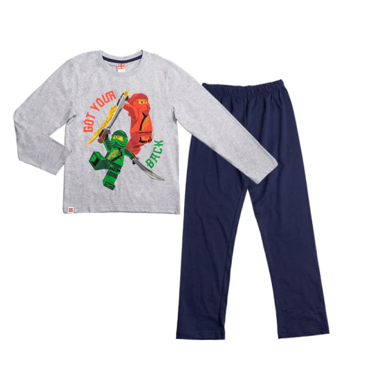 Ninjago Pysjamas Got Your Back 128 / 8 år Barn Grå/Blå Ninjago Pysjamas Got Your Back 128 / 8 år Barn Grå/Blå