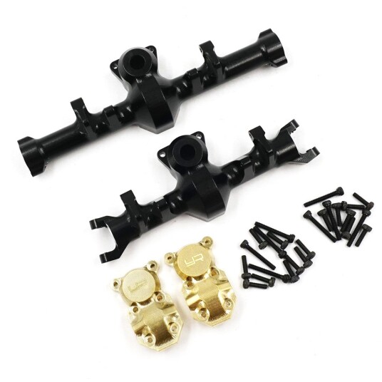 Yeah Racing AXSC-040 Aluminum CNC Axle Housing w/ Brass Cover Se