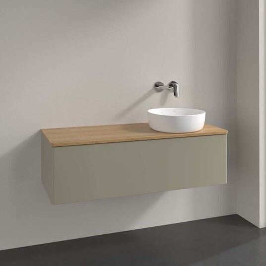 Villeroy & Boch  Antao Servantskap med 1 skuff 120x50x36 cm m/lys Steingrå/Eik
