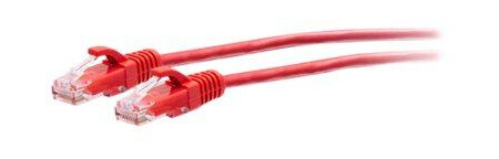 C2G 3ft (0.9m) Cat6a Snagless Unshielded (UTP) Slim Ethernet Network Patch Cable - Red - koblingskabel - 90 cm - rød