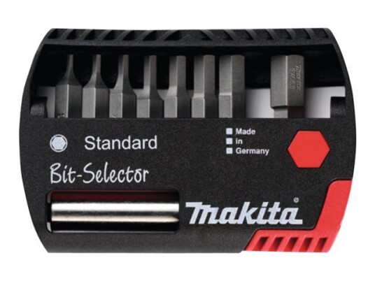Makita Bit-Selector Standard - Spissett For Skrutrekker - 8 Deler - Hex - H2.5 H3 H4 H5 H6 H8 H1.5 H2 - For Makita Dhp482rtj