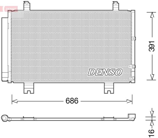 Kondensator, klimaanlegg DENSO DCN51013