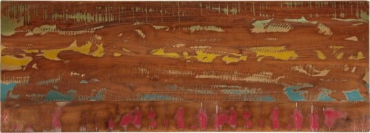 Bordplate 140x50x2,5 cm rektangulær gjenvunnet heltre