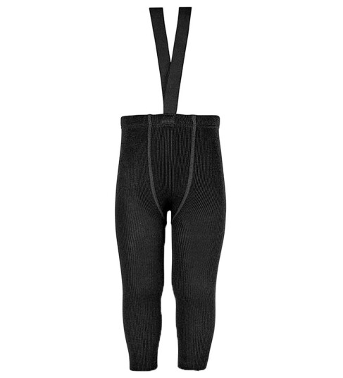 Condor Leggings m. Seler Ull/Akryl Svart Condor 1 2 år 80 92 Leggings Ull