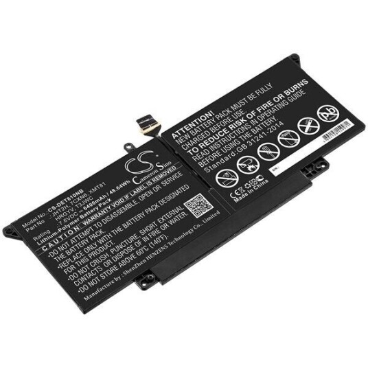 Dell H0DN8 batteri (6400 mAh 7.6 V, Sort)