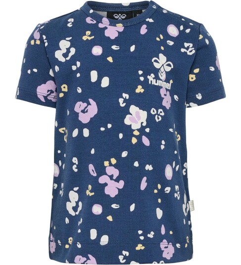 Hummel T skjorte HmlHappy Sargasso Sea 2 år 92 T skjorte Blå Flerfarget Rosa