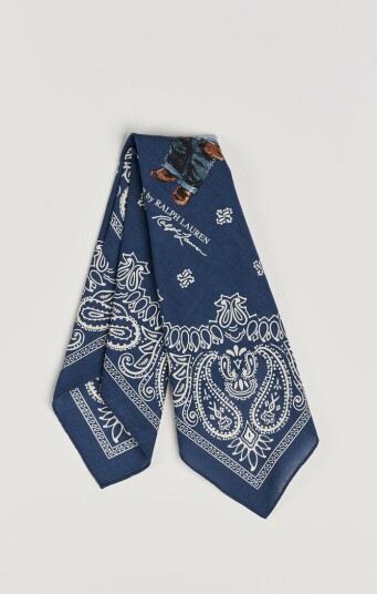 Polo Ralph Lauren Printed Bear Scarf Navy Multi