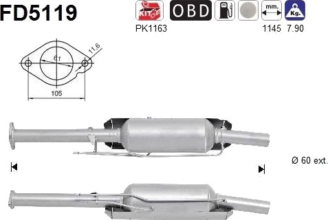 Partikkelfilter AS FD5119