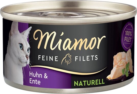 Miamor Våtfôr Fine Filéter Naturelle Og And Kylling 6 X 80 G