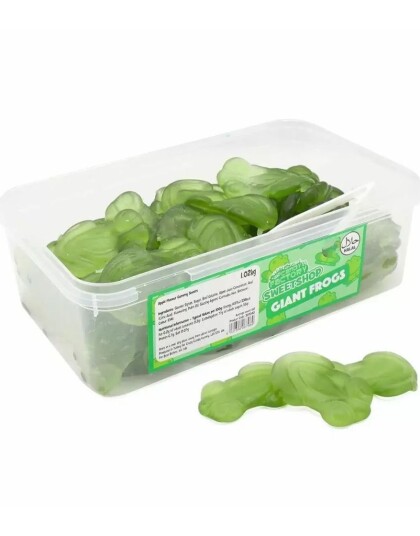 60 stk Sweetshop Giant Frogs   Boks med Vingummifrosker 1,02 kg