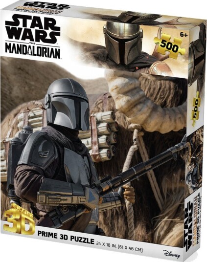 The Mandalorian Mando contains 500pc 24x18 in 3D Lenticular Puzzle The Mandalorian Mando contains 500pc 24x18 in 3D Lenticular Puzzle