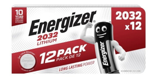Energizer Knapcellebatteri Cr 2032 Lithium 240 Mah 3 V 12 Stk