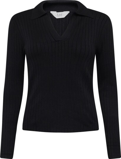 Lee Jeans Ls Polo Black XL x 00